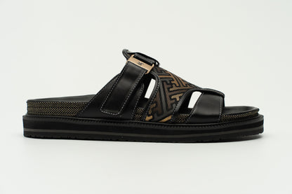 Sayagata sandals (black)